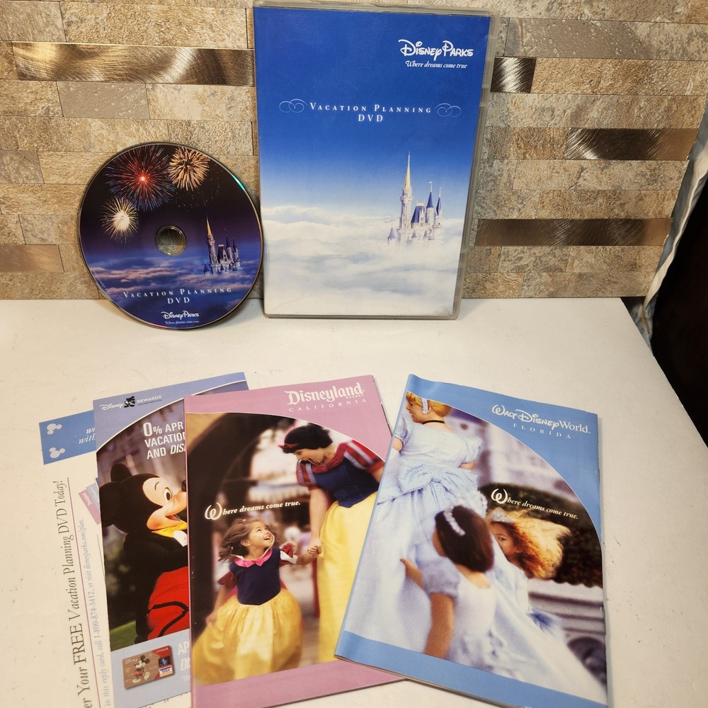 Disney Parks Vacation Planning DVD Year of a Million Dreams WDW Disneyland Set